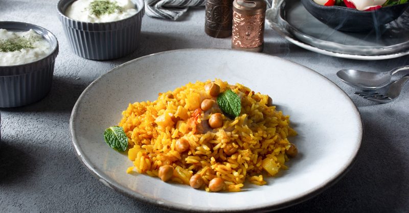 Nokhod Polo Persian Food